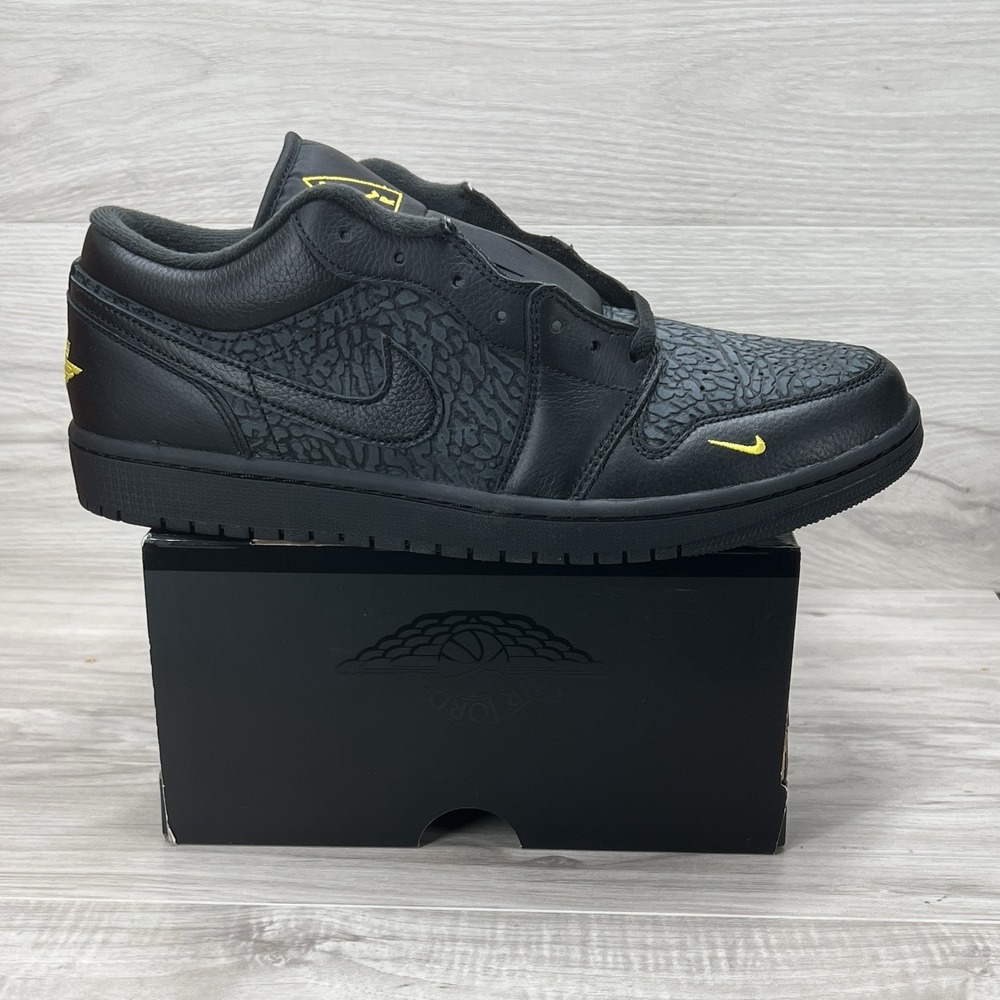 Nike Air Jordan 1 Low SE Men Size 12 Black Anthracite Tour Yellow IM6568-010